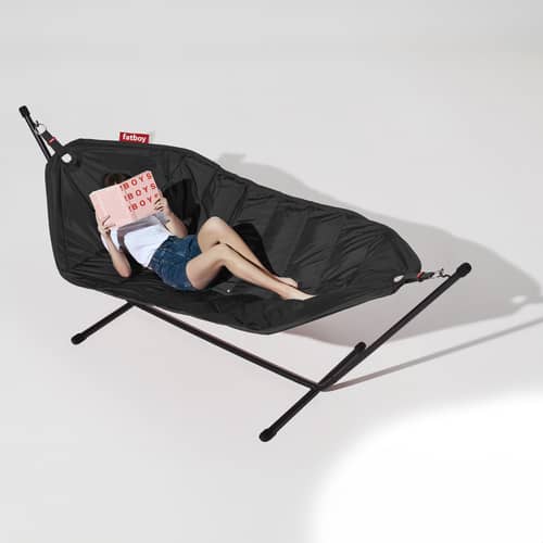 Hamac avec support Headdemock noir / Polyester - Fatboy - Noir - Acier, Mousse, Tissu polyester