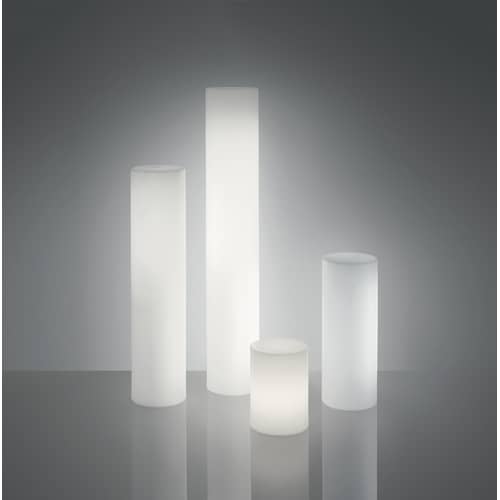 Lampadaire Fluo plastique blanc  / Seconde vie - Slide - Blanc - H 130 cm - Polyéthylène recyclable