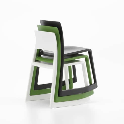 Tip Ton Miniature plastic material multicoloured / Set of 3 - Vitra - Black, white & green - ABS