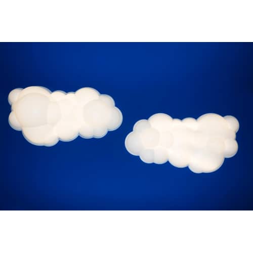 Wandleuchte Nuvola Minor Prof. 14 cm plastikmaterial weiß / LED-Deckenleuchte -  Polyethylen / 100 x 58 cm - Nemo - T 14 cm / Weiß - Polyäthylen
