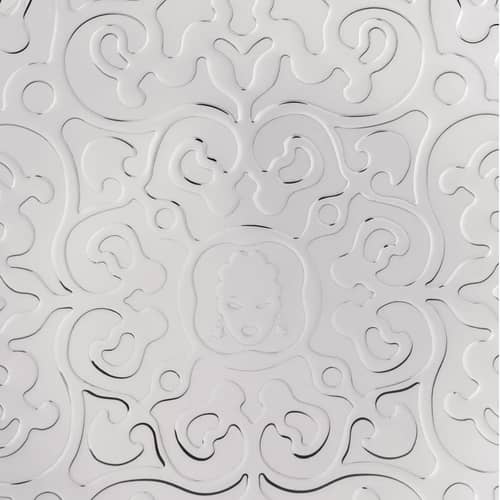 Plateau Dressed métal / Ø 35 cm - Alessi - Acier brillant - Acier inoxydable