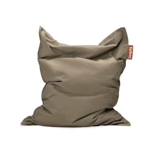 Sitzkissen The Original Canvas textil beige / Recycelt - 140 x 180 cm - Fatboy - Taupe -  Micro-billes EPS, Recyceltes Polyester