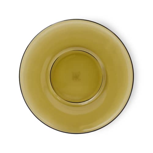 Set de 4 soucoupes pour tasse à café 70s glassware - HK LIVING - Vert fumé - Verre
