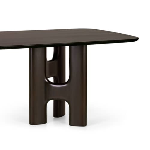 Table rectangulaire Flow bois marron / 200 x 110 cm - 8 personnes - Ethnicraft - 200 x 110 cm - Acajou teinté
