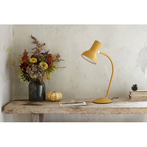Tischleuchte Type 75 Mini metall gelb / H 46 cm - Anglepoise - Kurkuma Gold - Aluminium, Gusseisen, Stahl