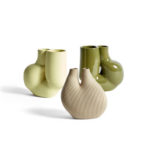 Vaso W&S - Chamber ceramica beige bianco / Porcellana - Hay - Beige - Porcellana
