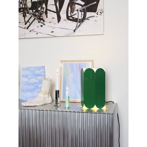 Abat-jour Arcs / Ø 20 x H 30 cm / Sans système électrique - Hay - Vert - Acier