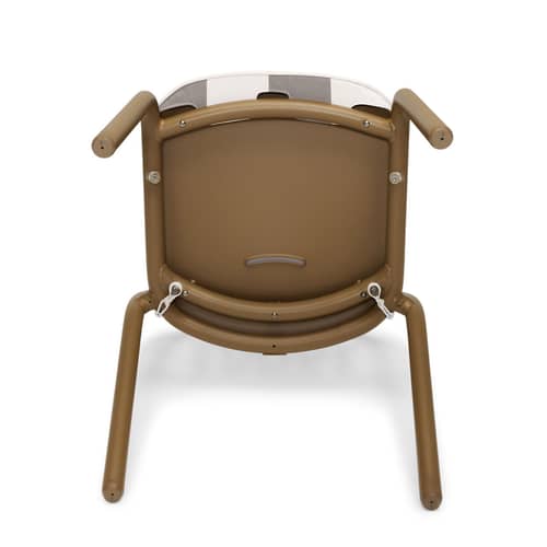 Accessorio  tessuto marrone / Cuscino per sedia e poltrona di Fred - Fatboy - A righe / Cacao - Espanso, Tessuto Olefina