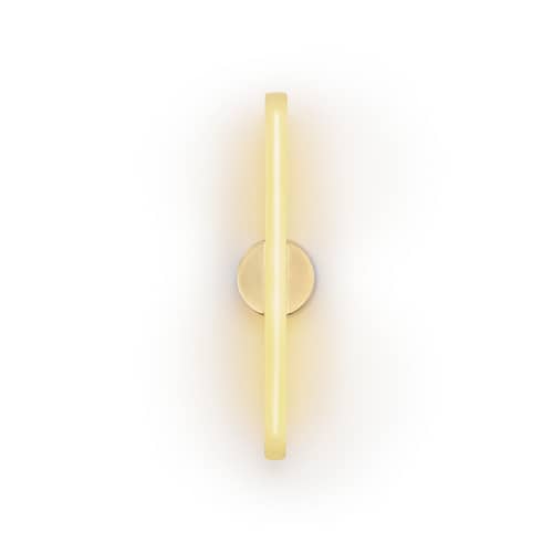 Applique bagno Kilter Short LED metallo oro / L 50 cm - Orientabile - TALA - L 50 cm / Ottone levigato - Ottone massiccio, Vetro smerigliato