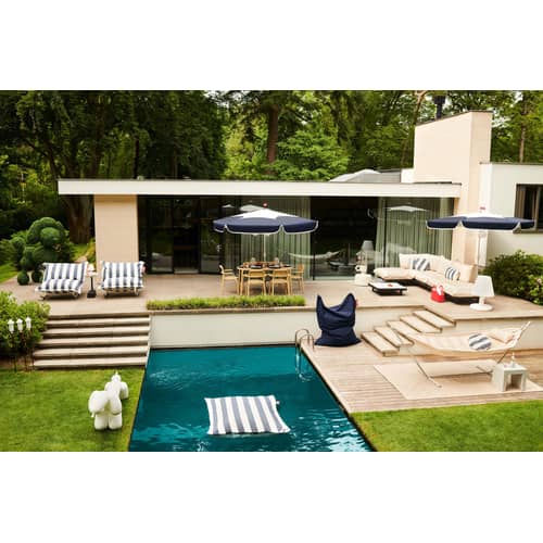 Canapé de jardin 2 places Paletti set tissu beige / Accoudoir gauche - L 190 cm - Fatboy