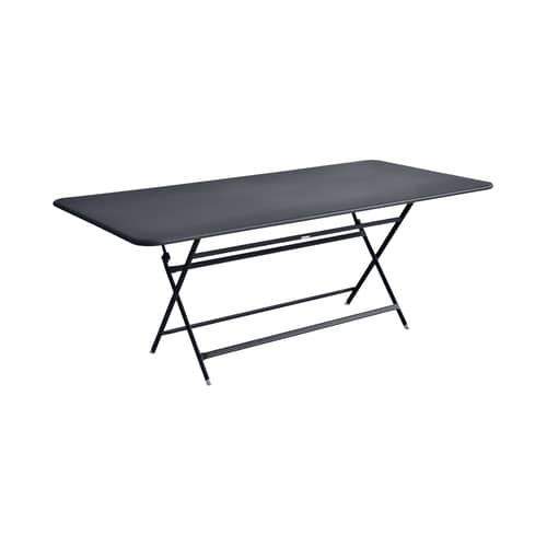 Caractère Foldable table metal black 90 x 190 cm - Fermob - Carbona - Painted steel