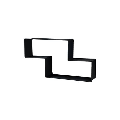 Étagère Dédal métal noir / Matégot - L 90 cm - Réédition 50\' - Gubi - Noir Minuit - Tôle d\'acier