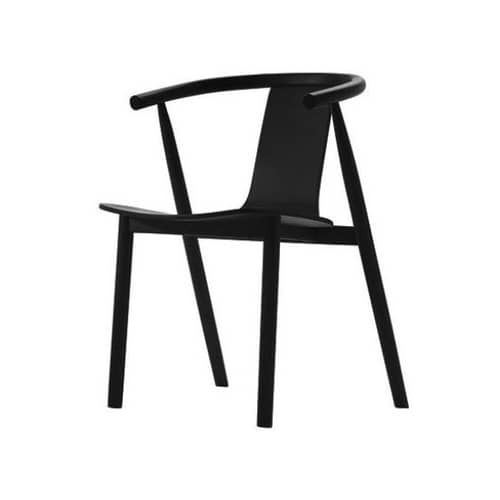 Fauteuil Bac bois noir / Jasper Morrison, 2009 - Cappellini - Noir - Frêne massif