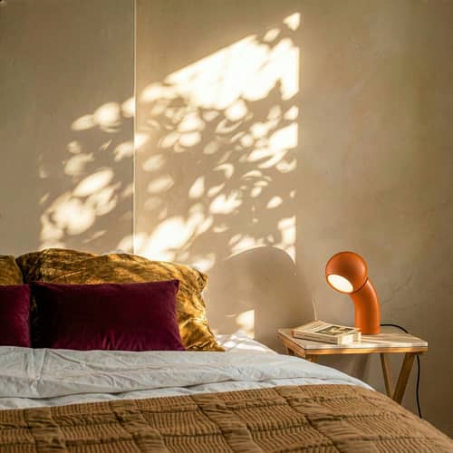 Lampe de table Pallino orange / Réédition 70 - Orientable - Martinelli Luce - Orange - ABS moulé, Aluminium