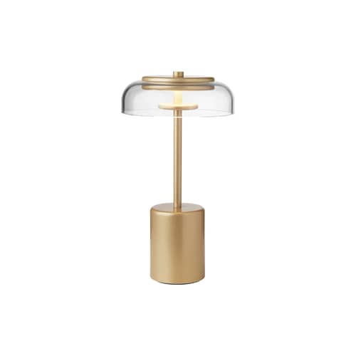 Lampe extérieur sans fil rechargeable Blossi LED / H 26 cm - NUURA - Laiton / Transparent - Acrylique, Métal