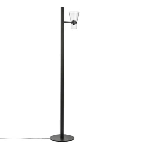 Nocturne 1 - Cone Floor lamp glass black / LED - Adjustable - Flos - Black - Aluminium, Blown Borosilicate glass