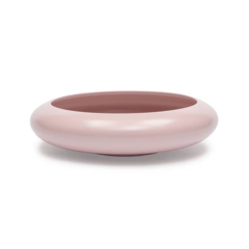 Applique d\'esterno Oloha Medium metallo rosa / Lampada senza fili - Ø 30 cm - Fatboy - Rosa polverizzato - ABS, Alluminio termolaccato, Silicone