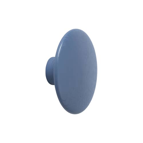 Patère The Dots Wood Medium / Bois - Ø 13 cm - Muuto - Bleu pâle - Frêne teinté
