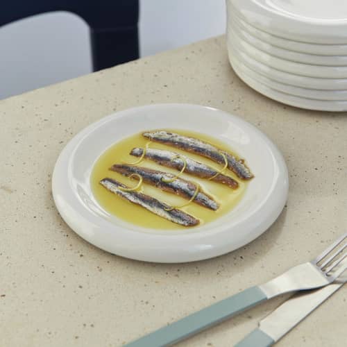 Piatto da dessert Barro ceramica bianco / Ø 18 cm - Set di 2 - Hay - Bianco sporco - Gres
