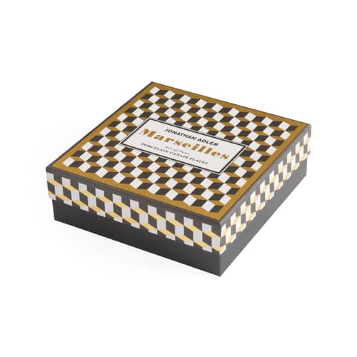 Piatto da dessert Marseilles ceramica bianco / Set da 4 - Ø 16,5 cm - Jonathan Adler - Set di 4 piatti da dessert in ceramica \