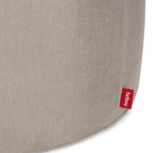 Pouf d\'extérieur Point Large Outdoor / Ø 70 x H 40 cm - Fatboy - Gris-taupe - Polystyrène expansé, Tissu oléfine