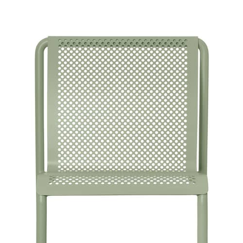 Dapple Stacking chair metal green / Drilling machine - Ferm Living - Green tea - Galvanised powder-coated steel