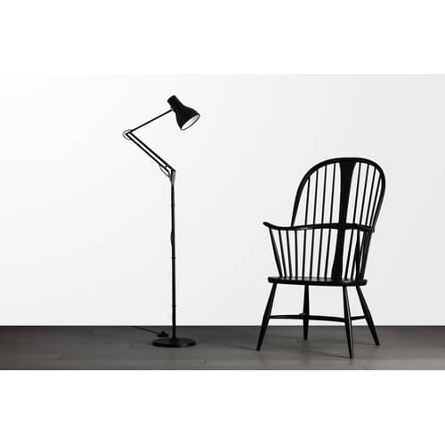 Stehleuchte Type 75 metall grau - Anglepoise - Schiefergrau - Aluminium, Gusseisen, Stahl