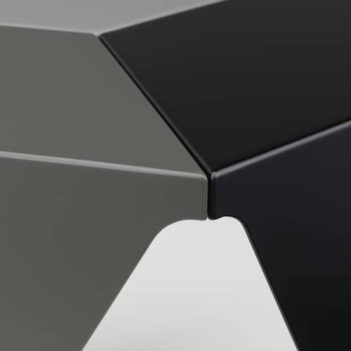 Table basse Prismatic 1 / Isamu Noguchi, 1957 / 41 x 41 x H 37,5 cm - Vitra - Gris foncé (3 nuances) - Aluminium