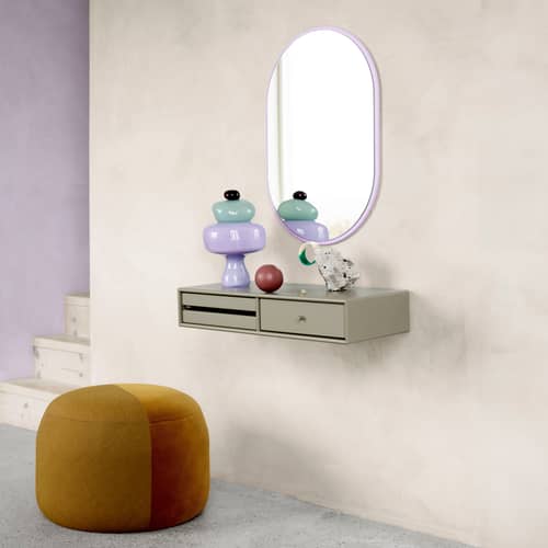Colour Frame - Look Wall mirror wood purple / 46.8 x 69.6 cm - MONTANA - Iridescent iris 164 -  Verre miroir, Lacquered MDF
