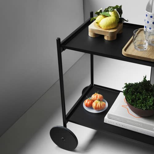 Ablage Rul metall schwarz / Abnehmbare Tabletts - Normann Copenhagen - Schwarz - Holzfaserplatte, thermolackierter Stahl