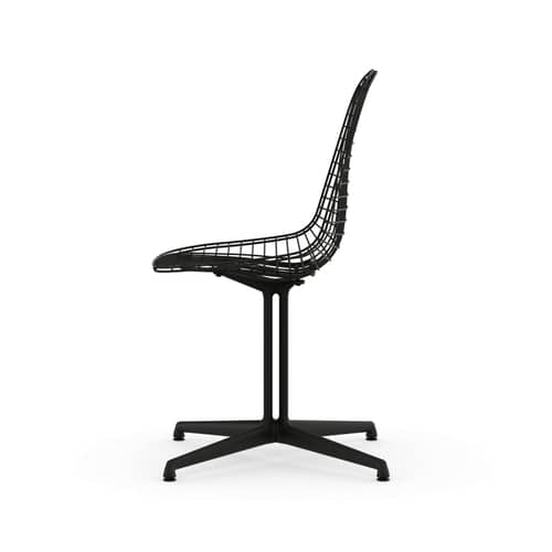 Chaise Wire Chair DKL métal noir / (1951) - Pied La Fonda - Vitra - Noir - Aluminium injecté, Fil d\'acier