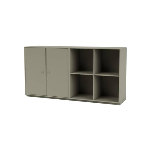 Pair Dresser wood grey / W 139.2 x D 38 x H 72.6 cm - MONTANA - Fennel 144 - Lacquered MDF