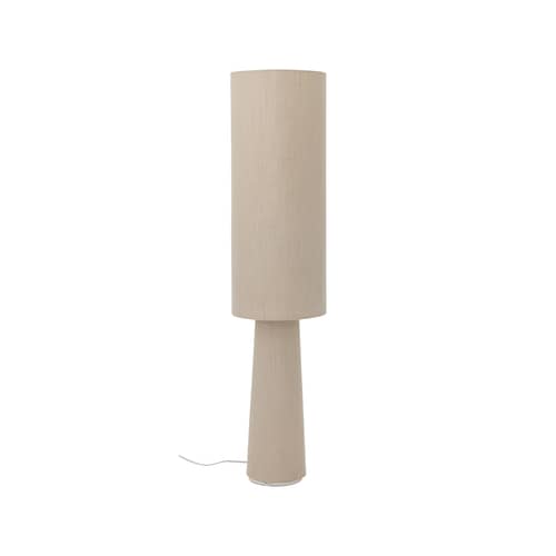 Emmie Floor lamp textile beige / Ø 28 x H 120 cm - Linen - Bloomingville - Natural Linen - Iron, Linen