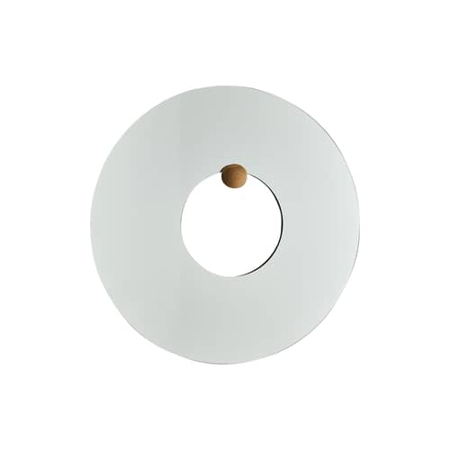 Miroir mural Castellum / Ø 80 cm - AYTM - Miroir / patère chêne -  Verre miroir, Chêne huilé certifié FSC, MDF