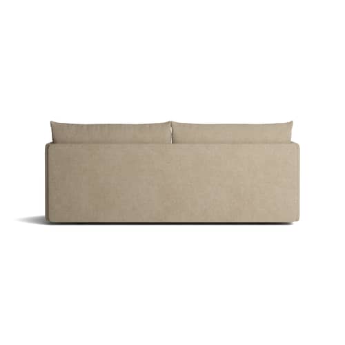 Divano destro Offset tessuto beige / 2 posti - L 178 cm - Audo Copenhagen - Audo Ricci 02 / Beige - Molle in acciaio, Pino, Schiuma HR, Tessuto bouclé Audo
