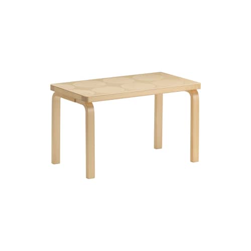 Panchina 153B legno naturale / Artek + Marimekko, 90° anniversario in edizione limitata - ARTEK - Modello Kivet / Betulla - Betulla lamellare, Compensato di betulla