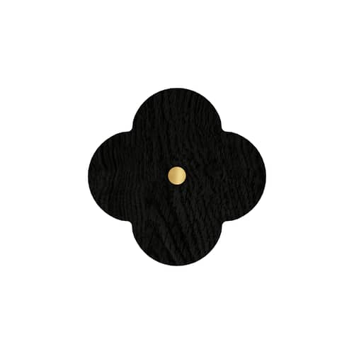 Patère Andrée bois noir Small / Ø 7 cm - Hartô - Noir - Frêne massif