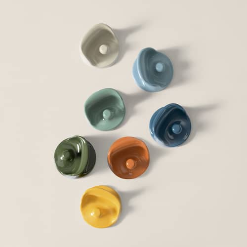 Patère / Réédition 1972 - Ø 10,5 cm - Kartell - Bleu clair - ABS