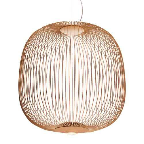 Spokes 2 Small Pendant copper metal LED - Ø  52 x H 52,5 cm - Foscarini - Copper - Aluminium, Steel