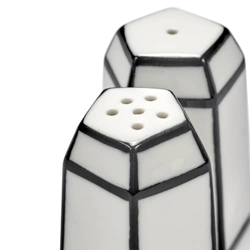 Carte Blanche Salt and pepper set ceramic white - Serax - White & Black - China