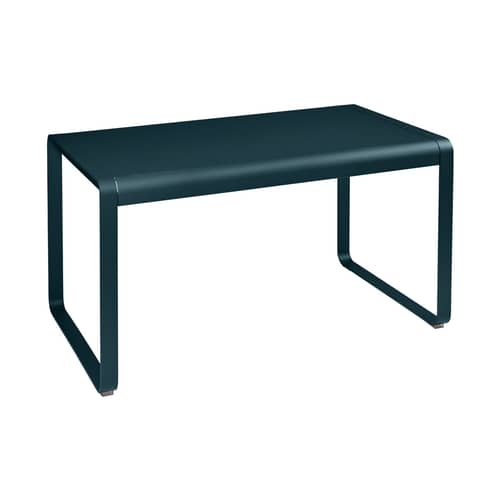 Table rectangulaire Bellevie métal bleu / 140 x 80 cm - 4 personnes - Fermob - Bleu acapulco - Aluminium