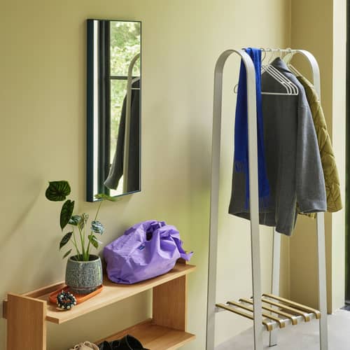 Wandspiegel Shine Large metall blau / 35 x 80 cm - HÜBSCH - 35 x 80 cm / Blau - Eisen, Glas