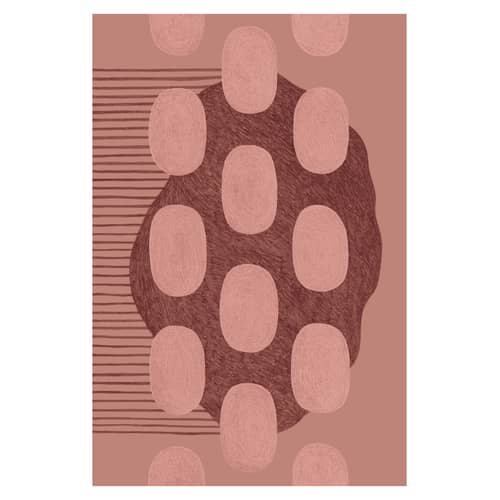Tapis Cumulus  rose / 200 x 300 cm - Edition limitée 20 ans MID - Made in design Editions - Cumulus - Polyamide