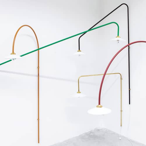 Applique con presa Hanging Lamp n°5 metallo beige / H 100 x L 90 cm - valerie objects - Avorio - Acciaio, Vetro