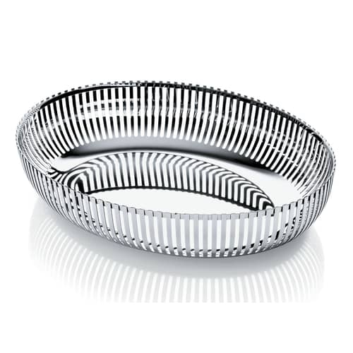 Corbeille PCH06 par Pierre Charpin métal / Ovale 26x20 cm - Alessi - Acier - Acier inoxydable