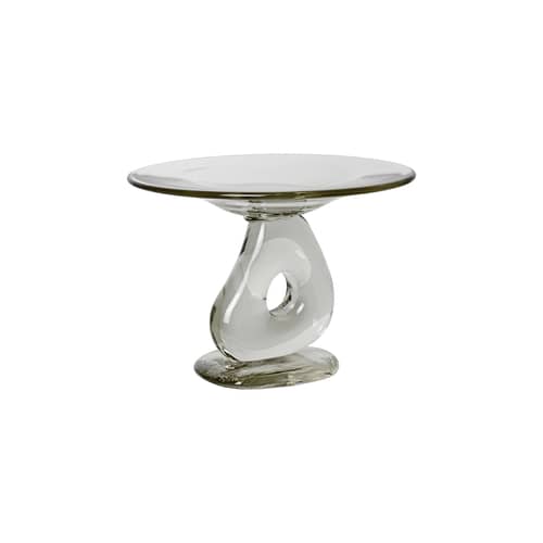 Centrotavola Damo vetro trasparente / Piatto di presentazione - Ø 30 x H 22.5 cm - Ferm Living - Trasparente - Vetro soffiato a bocca