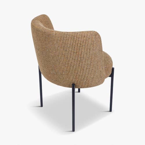 Gepolsterter Sessel Ray textil gelb - NV GALLERY - Gelb - Eisen, High Density-Schaum, Tissu Tweed