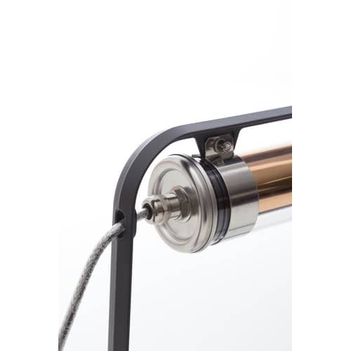 Lampe d\'extérieur Astrup LED métal noir / L 60 cm - SAMMODE STUDIO - Noir / Cuivre - Aluminium laqué, Polycarbonate