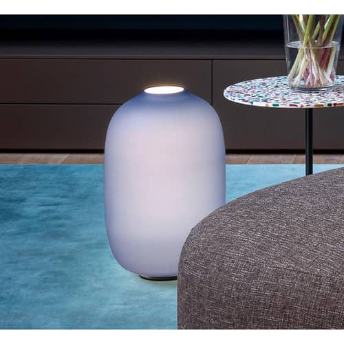 Lampe de table Arya Large verre multicolore / H 50 cm - Verre / Modèle d\'expo - Cappellini - Bleu - Verre soufflé bouche