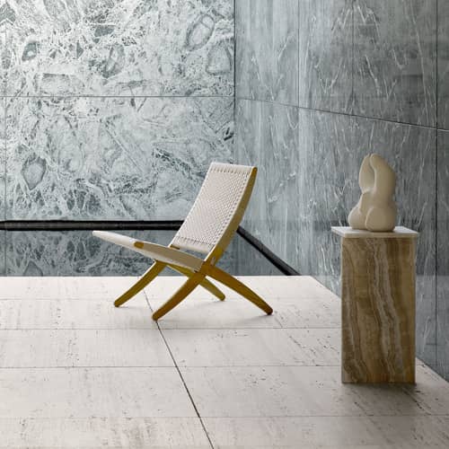 Lounge-Sessel MG501 OUTDOOR - Cuba Chair textil beige / Morten Gøttler, 1997 - Faltbar / Kordel - CARL HANSEN & SON - Teakholz FSC / Flache Baumwollschnur Sésame - FSC-zertifiziertes massives Teakholz, Kordel